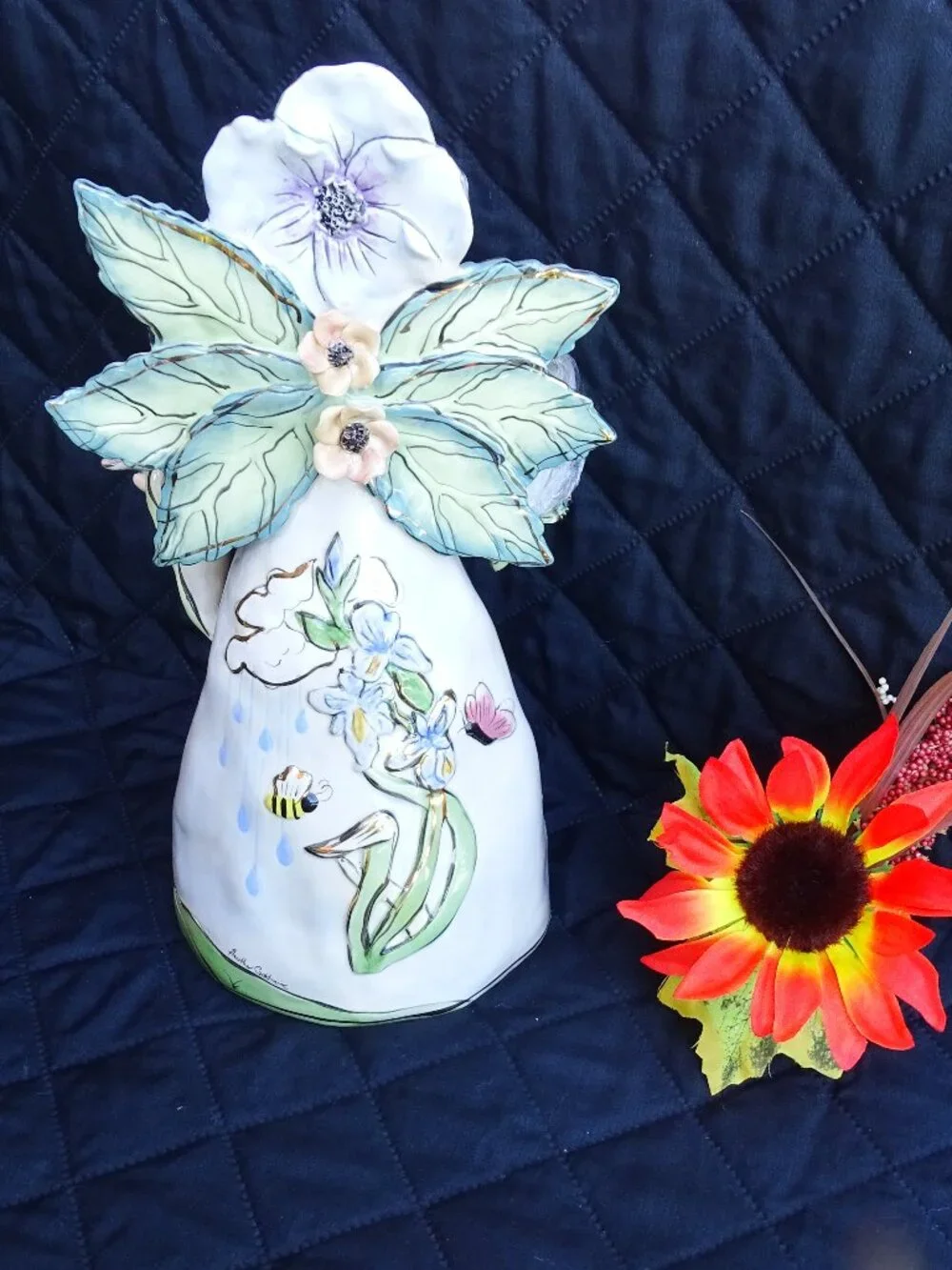 Blue Sky 2004 Large Mother Nature T. Lite Candle Holder 12 1/2